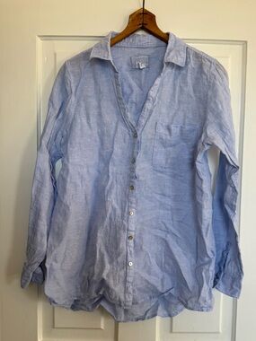Sigrid Olsen 100% linen button down women’s size M